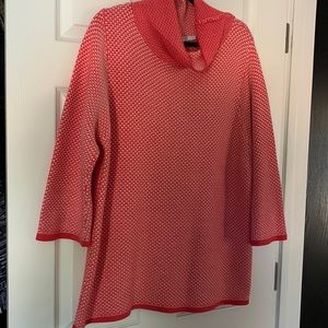 Boden Pink & White Tunic Sweater